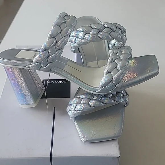 Dolce Vita Silver Holo Strappy Sandal (Paily Pride) - Picture 2 of 4